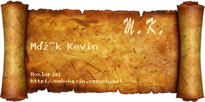 Mák Kevin névjegykártya