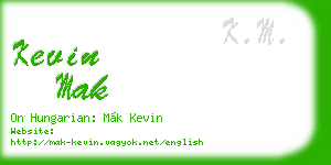 kevin mak business card