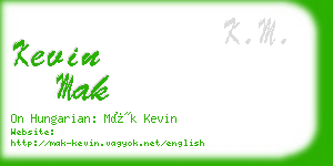 kevin mak business card